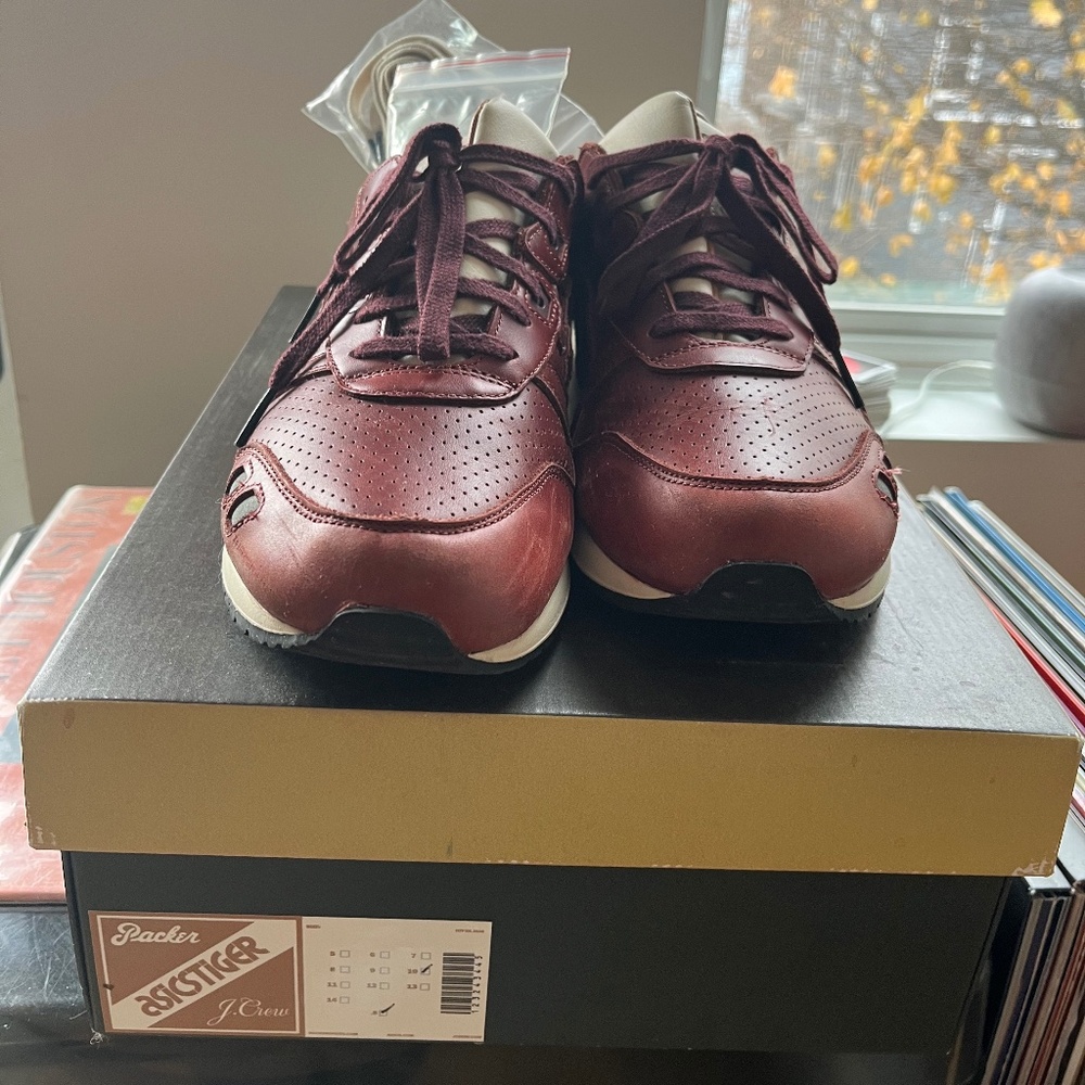 ASICS Gel-Lyte III Packer Shoes x J. Crew Oxblood Leather